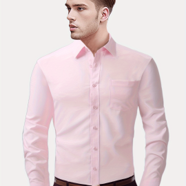 Men's Basic Button Down Fit Lapel Dress Shirt